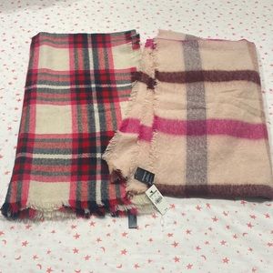EXPRESS Fringe Blanket Scarf  pack of 2 NEW read details